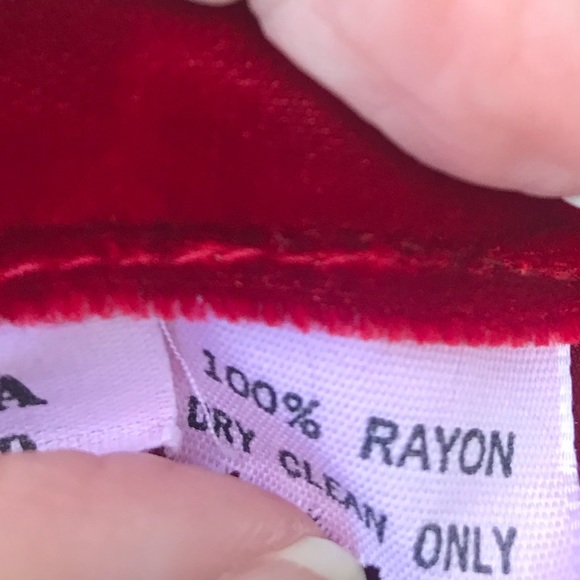 Vintage 70’s does 40’s red velvet long belted maxi skirt - Picture 10 of 14